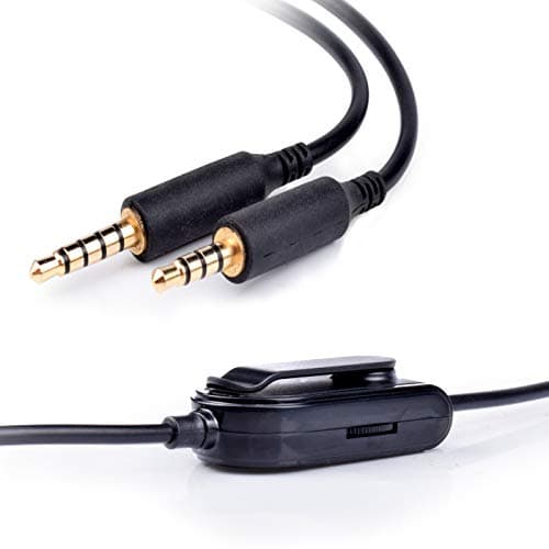 A10 Replacement Cable Inline Mute Volume Control with Microphone for Astro A10 and A40 Headsets Cord Lead, Compatible with Xbox One, Play Station 4 PS4
