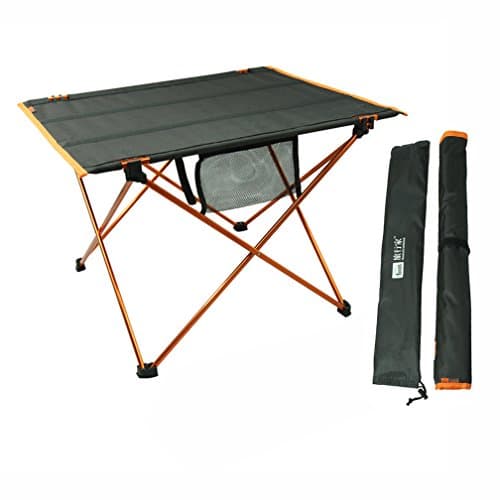 Folding Camp Table Portable Compact Lightweight Folding Roll-up Table in a Bag – Small, Light, and Easy to Carry for Camp, Beach, Outdoor