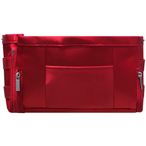 Clutter Control Premium Handbag and Purse Organizer Insert By Gaudy Guru (TM) (Style 3, Red)