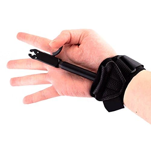 Kinsmirat Hand Bow Release Compound Caliper Shooting Trigger with Buckle Wrist Strap Power Strap