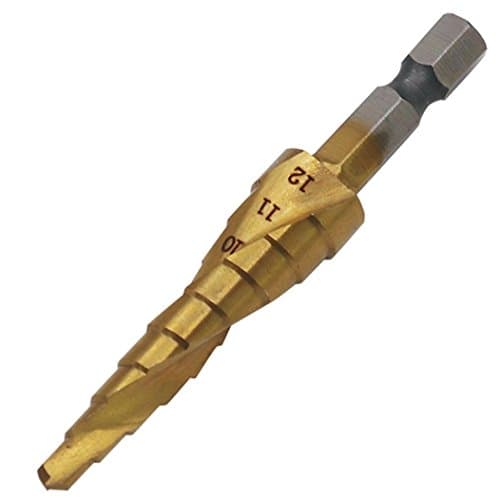 Tool Drill Bit, Mailat [ 4-12/20/32mm HSS ] Spiral Groove Center Solid { Carbide Titanium Step Cone } Drill Bit (L)