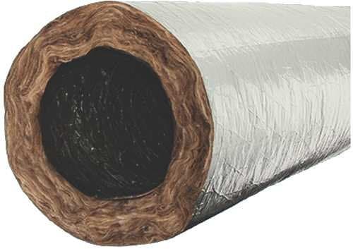 Quietflex 480 Flex Duct 4" Diameter, R 6 Insulation Value, 25' Length, Plastic, 9.3" x 21.7" x 10"