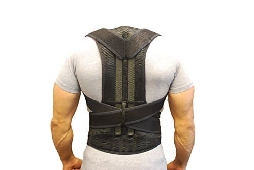 Praxis Deluxe Posture Corrector Back Support Neoprene Shoulder, Back & Lumbar Support - Breathable & Adjustable Waist Belt Strap - N4
