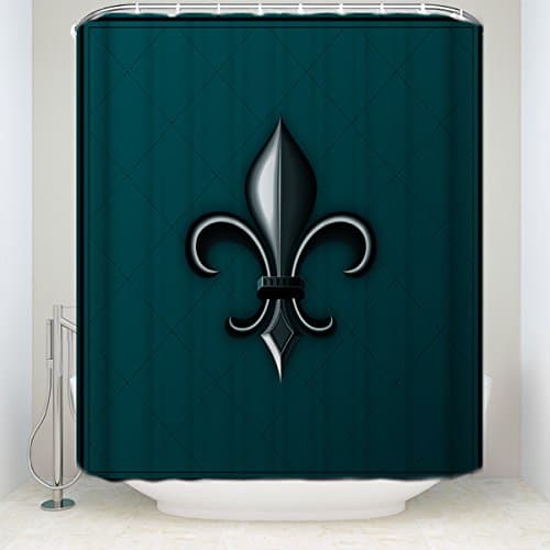 Heraldic Pattern with Fleur De Lis and Crowns Tiara Iris Flowers Coat of Arms Knigh Shower Curtain,72x72inch