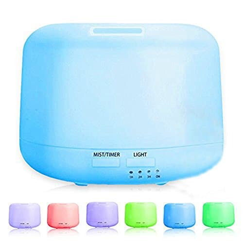 Essential Oil Diffuser ,Aromatherapy Diffuser Ultrasonic Cool Mist Humidifier Air Purifier Led Color Changing Lamp (300mlC)