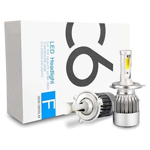 Tripcraft LED Headlight Conversion Kit, 9003 H4 LED Headlamp Bulbs 36W 7600LM Hi/Lo Beam Supper Bright 2PC All-in-one Driving Light Bulbs 6000K White Waterproof Replace Halogen,HID,2 years warranty