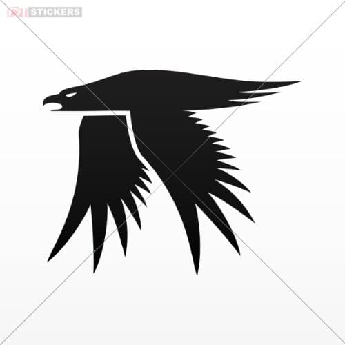Stickers Decals Eagle Car Window Wall Art Decor Doors Helmet Truck Motorcycle Note Book Mobile Laptop Size: 4 X 3.2 Inches Black