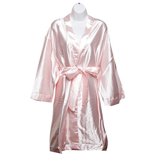 Plain Satin Robes (Regular, Light Pink)
