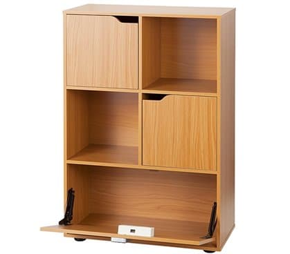 Yak About It Locking Safe Bookshelf - Beech