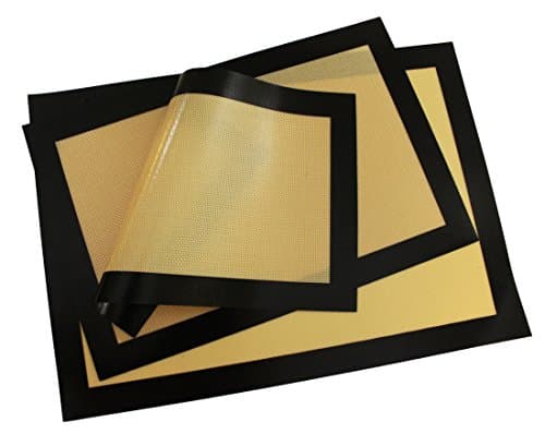 Premium Silicone Baking Mats (3 Pack) with different Mats for Half, Quarter &amp; Small Oven Sheet sizes. Reduce Calories &amp; Bake Healthier with these Eco-Friendly Oven Pan Liners