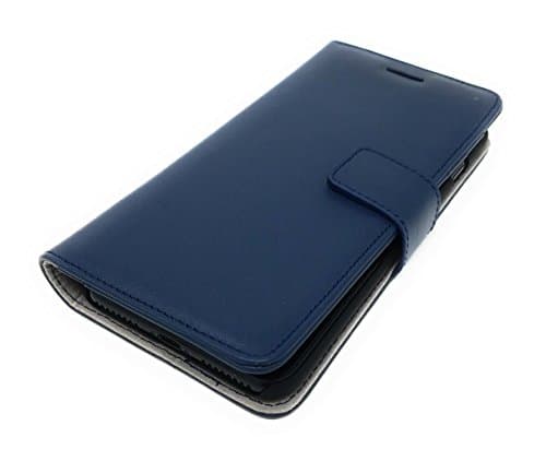 DFY Mobile Leather Wallet Case for Iphone 8/7 Plus - with Protective cover and Magnetic Closure (Blue)