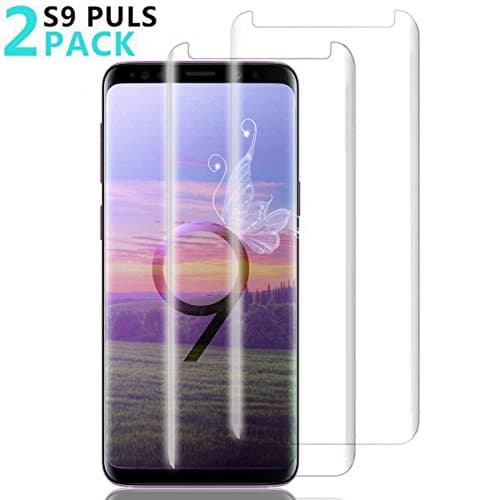 [2 Pack] Samsung Galaxy S9 Plus Screen Protector, Fanouc [Anti-Scratch] [High Definition] [Bubble Free] [Anti-Fingerprint] Tempered Glass Screen Protector for Samsung Galaxy S9 Plus