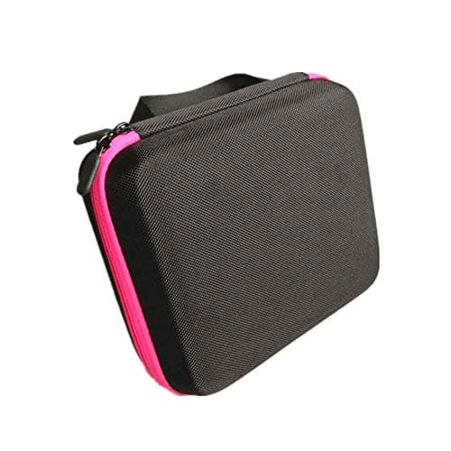 30 Essential Oils Carrying Case for 5ml/10ml - Hard Shell Essential Oils Storage Box - Essential Oils Portable Handbag- Essential Oil Travel Case size 10ml (Rose Red)