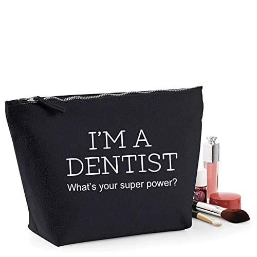 Dentist Gift Women's Large Make Up Accessory Bag Makeup Case Black