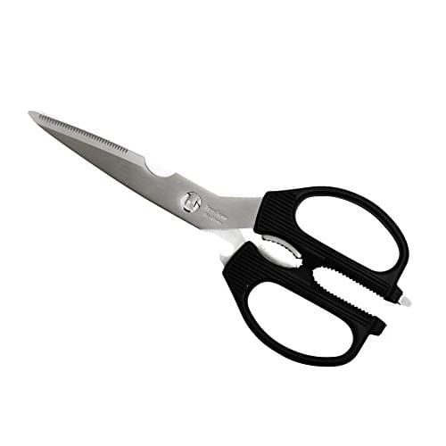 Moricai Kershaw Taskmaster Shears (1120X); Multifunctional Scissors with 3.5” Stainless Steel Blades; Features Nutcracker, Jar Opener, Bottle Cap Lifter, Bone Notch, Two Screwdriver Tips; 5.1 OZ.