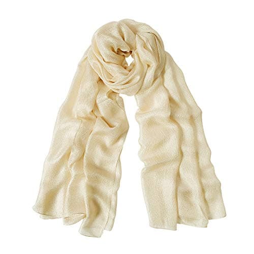 Sangbo Large Soft Silky Lightweight Solid Color Wrap Scarf Shawl For Women