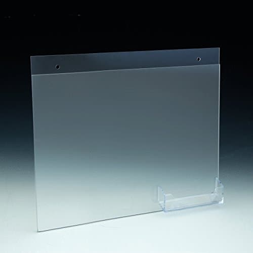 National Display Warehouse Pack Wall Mounted 8 1/2 X 11 Sign Holders W/ Business card Holder (11x8.5)