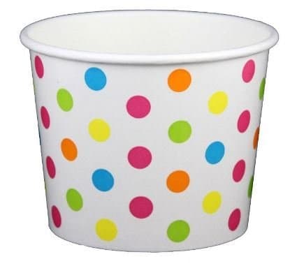 Rainbow Dot Ice Cream Cups 16 oz - 50 count by Beach Party