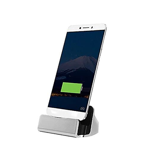 USB Type C Charging Docking Cradle Station For Samsung Note 8/S8/S8 Plus, LG G6/G5, Motorola Z, Google Pixel/Pixel XL (Silver)