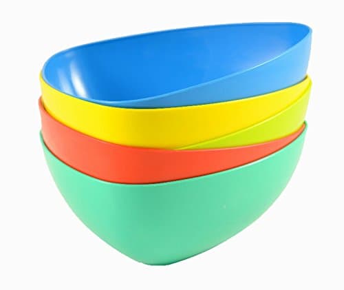 Actionware Plastic Bowl (Set of 5, Multicolor)