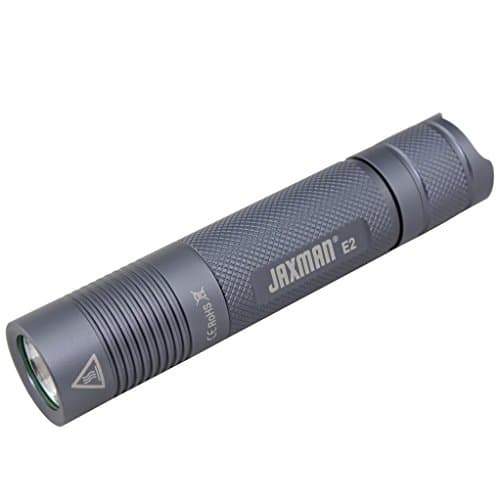 JAXMAN E2 18650 EDC LED flashlight Pocket-Sized LED Torch, Super Bright 580 Lumens,IPX-6, 5 Modes for Indoors and Outdoors( without battery) (Nichia 219B Warm White/Color Temperature 4000K)