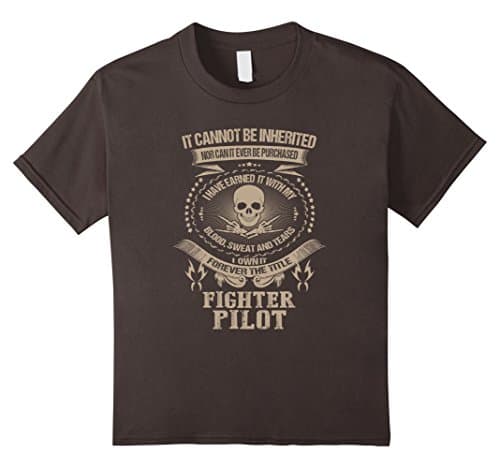 Kids FIGHTER PILOT Tshirt 12 Asphalt