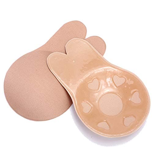 Sticky Rabbit Bra Sizes A - C, Adhesive Push-UP, Backless Sticky Invisible Perky Bra Beige
