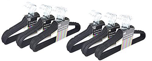 Coat Hangers Thin Velvet Space Saving Non-Slip Pack of 50