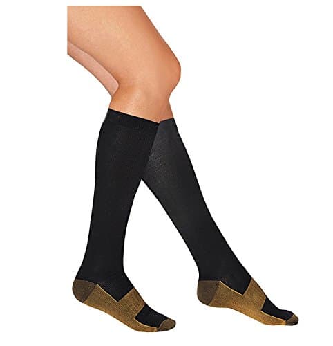 Copper Compression Socks Reduce Swelling Socks Antimicrobial Compression Socks - (S/M: Men 6.5-8.5 | Women 6.5-8.5)