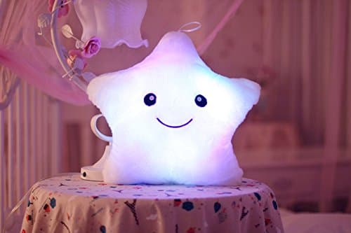 Creative Star Pillow Glowing LED Night Light Star Shape Plush Pillow Stuffed Toys
