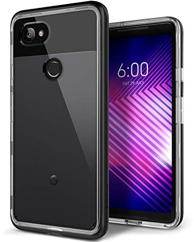 Caseology Skyfall for Google Pixel 2 XL Case (2017) - Clear Back & Slim Fit - Black