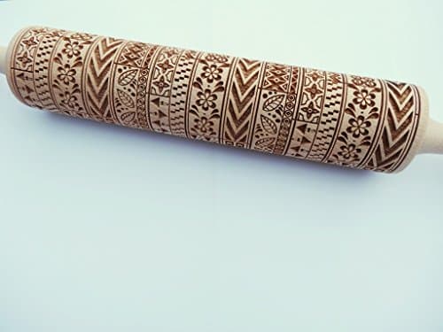 ETHNIC STYLE pattern rolling pin and cookie cutter