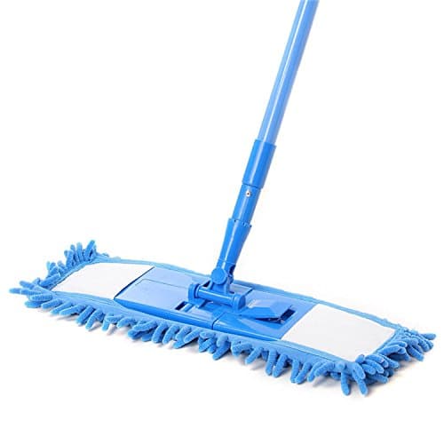 Handheld Sweeper Broom Floor Mops Extendable Microfibre Cleaner Suitable For Tile, Stone, Marble, Laminate, Hardwood Floors. (blue)