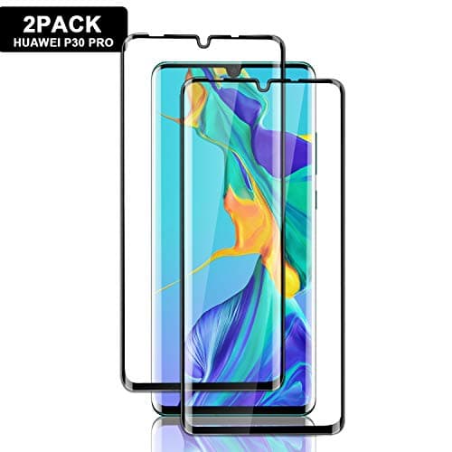 SGIN HUAWEI P30 Pro Screen Protector, [2 Pack] HD Clear for Huawei P30 Pro Tempered Glass Screen Protector, Anti-Fingerprint, Bubble Free, Crystal Clear 9H Hardness Protector Film