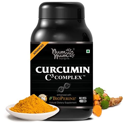 Curcumin Turmeric Root Extract Curcumin C3 Complex® Enhanced with BioPerine® Black Pepper Extract for Better apsorption Anti-inflammatory & Joint Health Supplement - 60 Veg Capsules