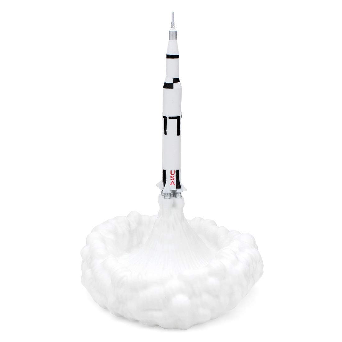 Hensych 3D Print Space Shuttle Lamp Night Light Rocket Lamp Moon Light Table Lamp for Space Lovers,As Home Room Decoration,PLA Material (J Type,28cm)