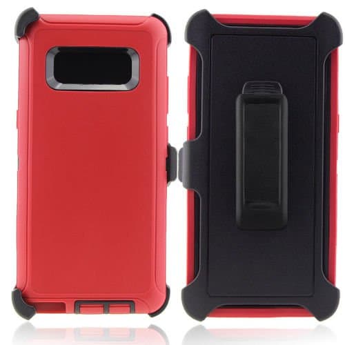 Samsung Galaxy Note 8 Case, [Heavy Duty] [Drop Protection] [Shockproof] Tough Rugged TPU Hybrid Hard Shell Cover Defender Case for Galaxy Note 8 [NO Screen Protector] - Red