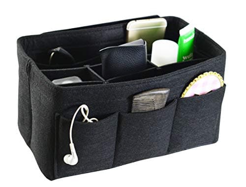 Felt Fabric Handbag Organizer,Insert Purse Organizer 12 Pockets Structure Shaper 4 size