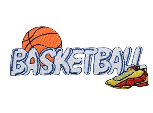 Basketball Word Iron on Embroidered Patch