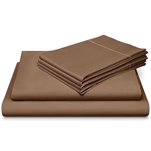 800 Thread Count 100% Egyptian Cotton Sheet Set With BONUS Pillowcases, Soft Sateen Weave, With Marrow HEM, 6-Piece Queen Sheet Sets, Deep Pockets,Hotel Collection,, Taupe by Dream Castle Linens