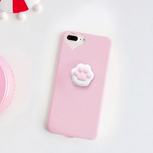Cute Squishy Cat Claw/Paw Case for iPhone 6 6S 7 Plus by WhatsHottest (Pink / For iPhone 6 Plus)