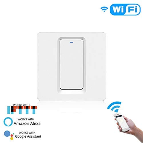 EU WiFi Smart Light Switch Push Button Smart Life/Tuya APP Remote Control Compatible with Alexa Echo Google Home for Voice Control