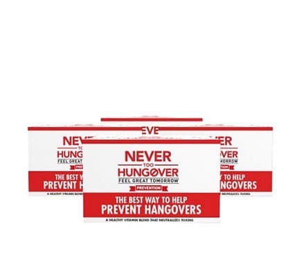 Never Too Hungover Master Case - Hangover Prevention Drink (24 Pack - 3.4 Oz Bottles) by Never Too Hungover