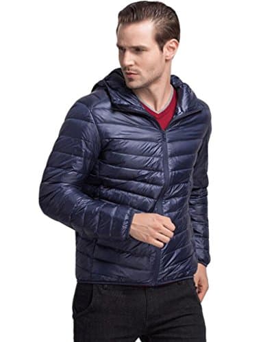 JEEPER Men's Hooded Light Weight Short Down Jacket