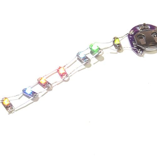 UTRONIX LED Sequins Wearable Kit 35 Sequins Conductive Thread + sewable battery holder, CR2032 Battery, Needle - The full shabang!!!