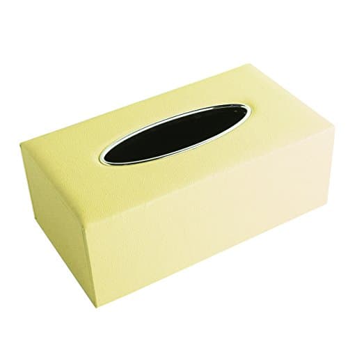Eco-leather Tissue Boxes for Removable tissues suit for decorative accessories car decoration (yellow)
