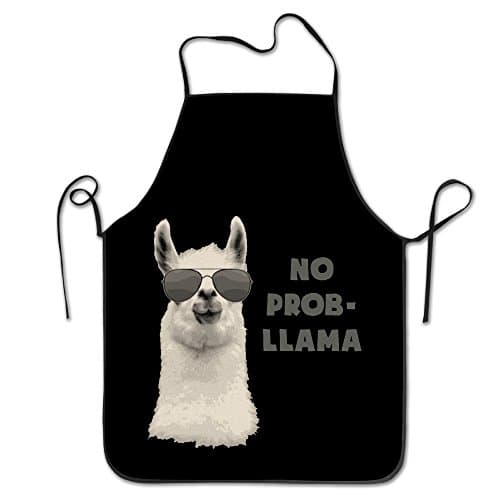 No Problem Llama Poster Christmas Aprons Cooking Aprons