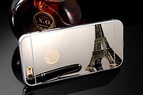 iPhone 6 6S 7 7 Plus case Plated Mirror Metal Back Cover Case (iphone 7 Plus - Silver)