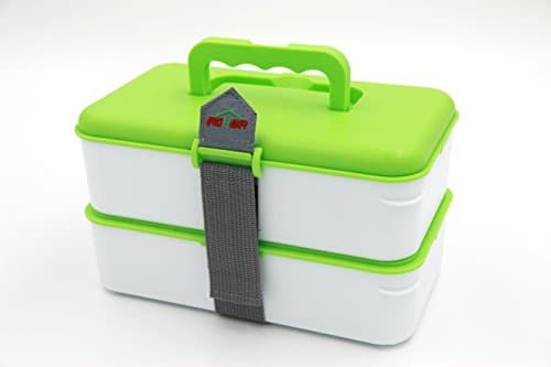 Bento Box Leak-proof 2 Compartment Lunch Box With Safe Materials Bento Lunch Box For Kids &amp; Adults Green