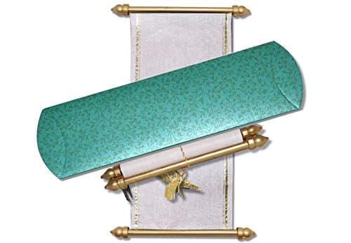 Small Size Scroll Invitations, Mini Scrolls (10 pcs) (Turquoise Blue)